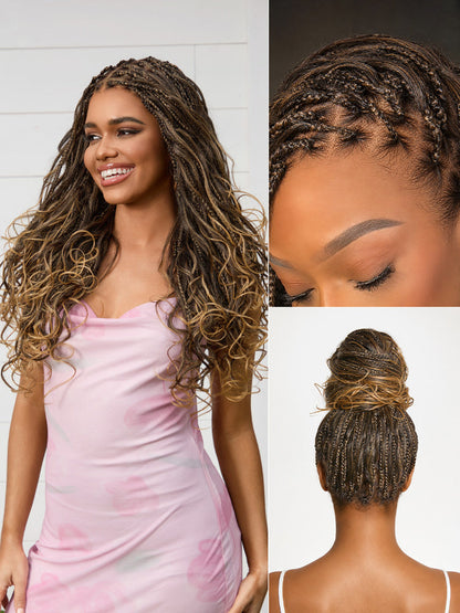 💖 No Glue, No Hassle – Natural Wavy & Braided Wigs