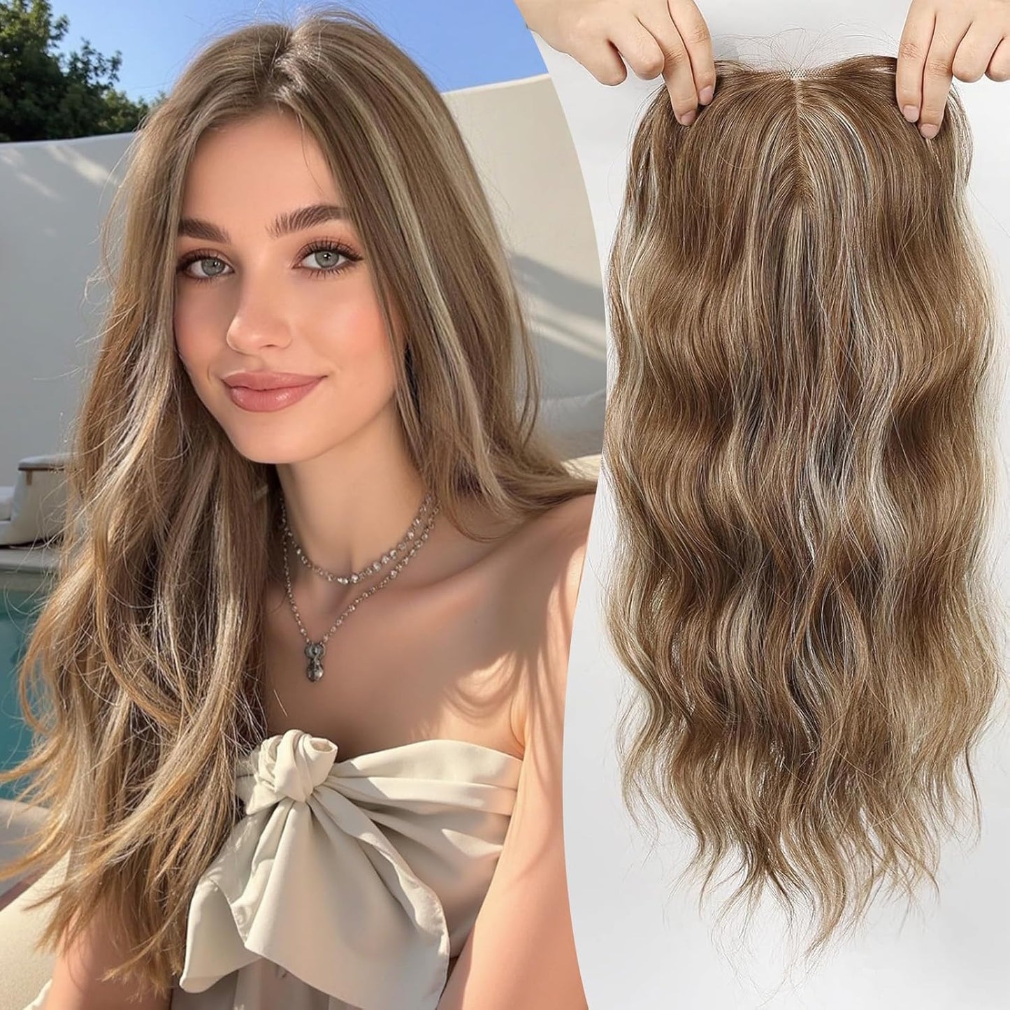 💖 Final Hours –🌷2026 New Lightweight & Breathable Wavy Hair Topper