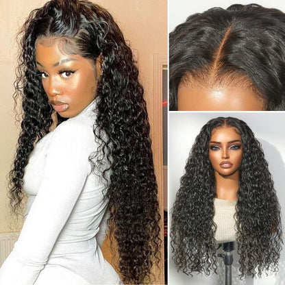 Luvme Hair PreMax water wave curly lace frontal wig with drawstring, 13x4 lace, glueless, fluffy curls, pre-cut lace, flexible fit