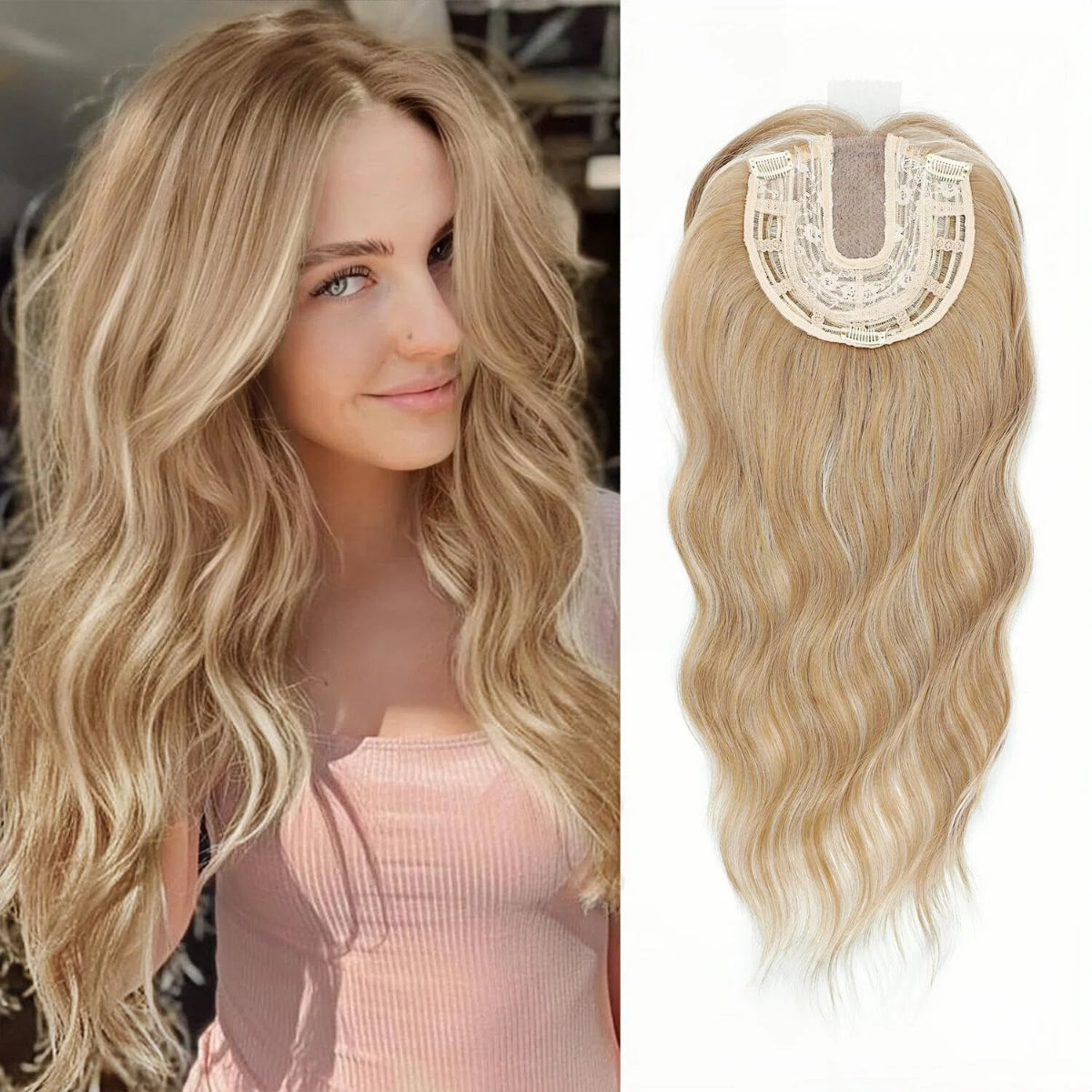 💖 Final Hours –🌷2026 New Lightweight & Breathable Wavy Hair Topper