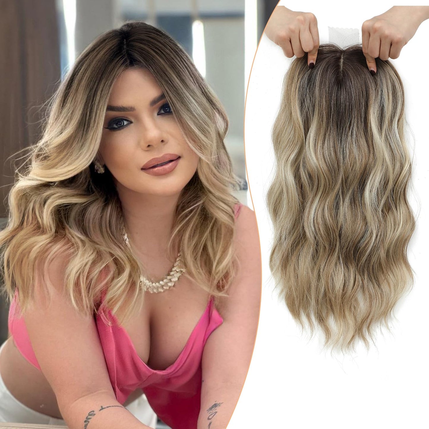 💖 Final Hours –🌷2026 New Lightweight & Breathable Wavy Hair Topper