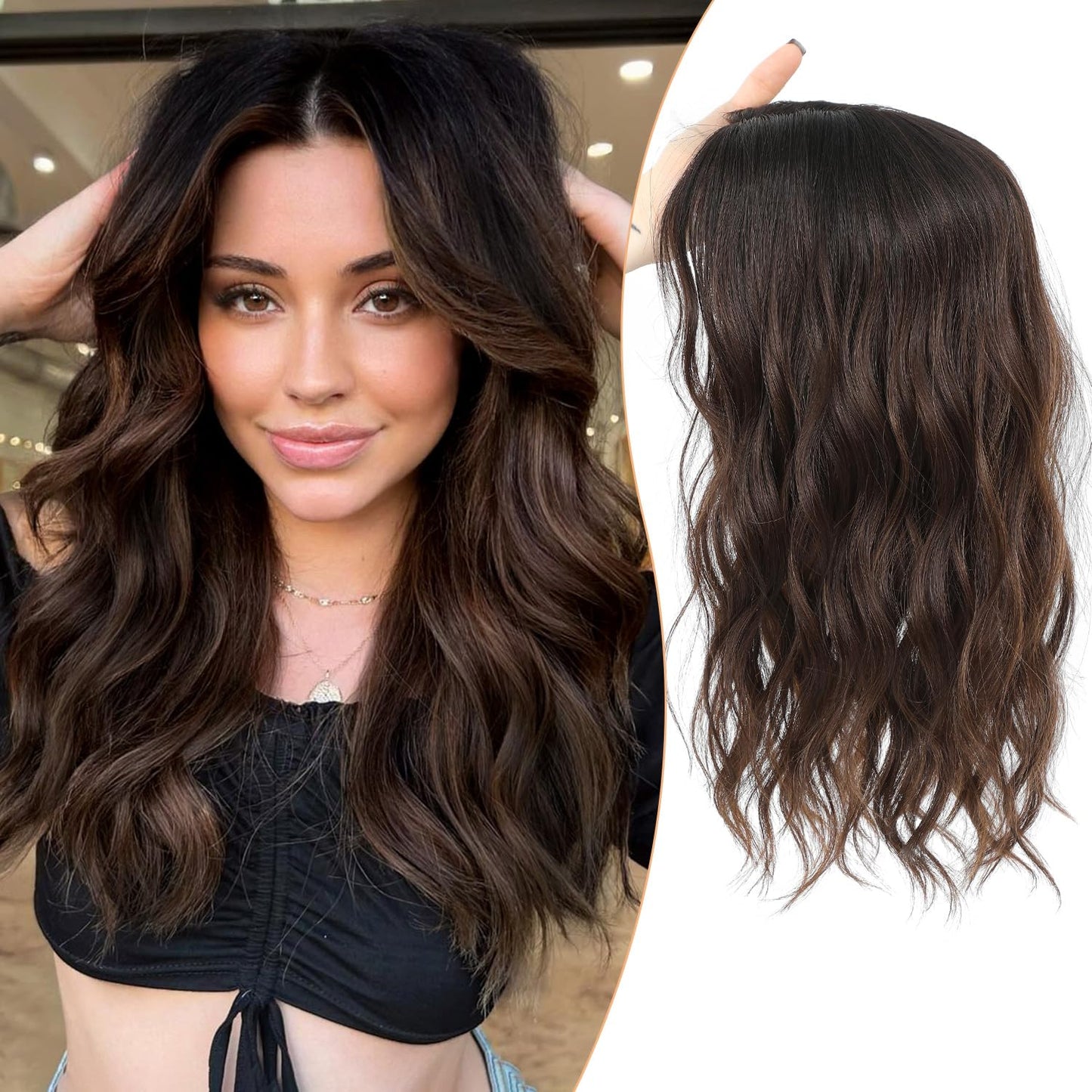 💖 Final Hours –🌷2026 New Lightweight & Breathable Wavy Hair Topper