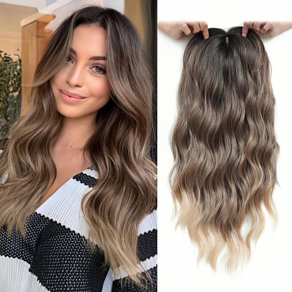 💖 Final Hours –🌷2026 New Lightweight & Breathable Wavy Hair Topper