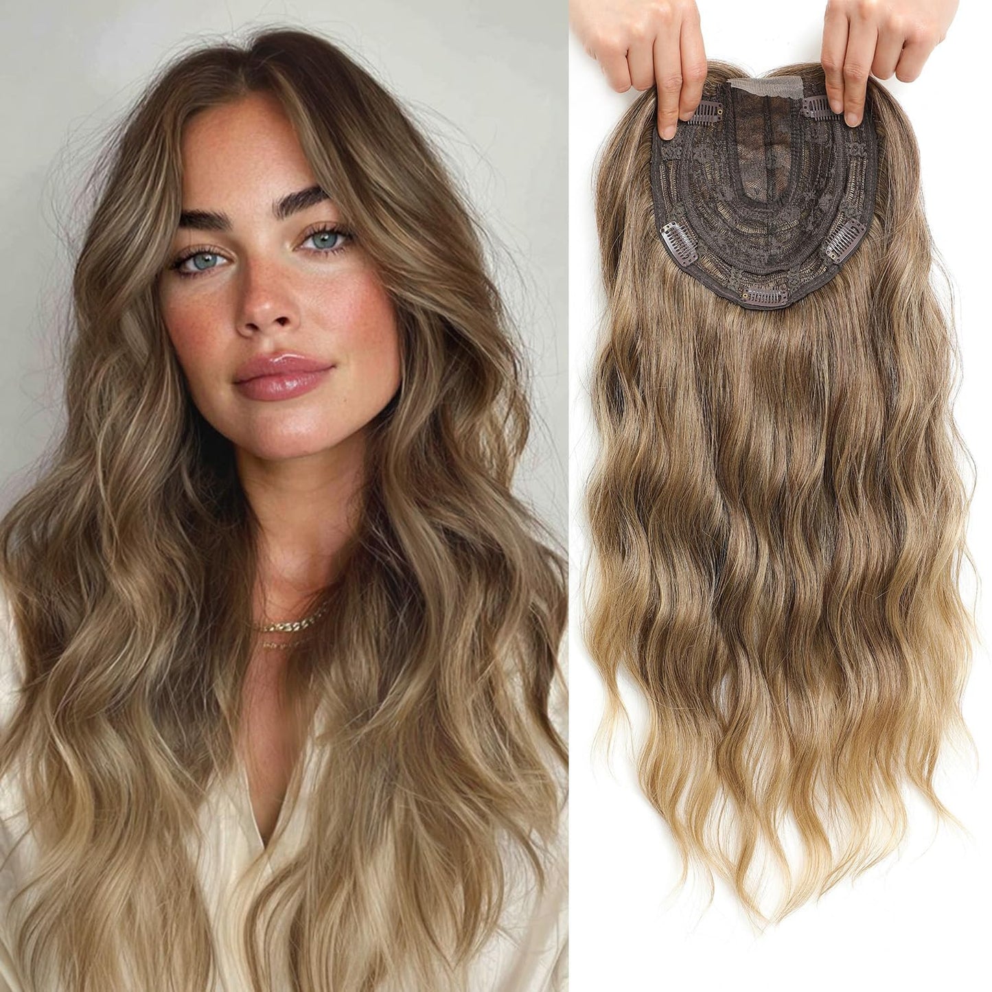 💖 Final Hours –🌷2026 New Lightweight & Breathable Wavy Hair Topper