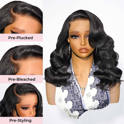 🎉Final 3 Hours: 70%OFF🔥 Density Side Part Glueless LayerCut Wig 6x8 Lace Closure Wig Body Wave Pre Cut Pre Bleached Ready Go Wigs