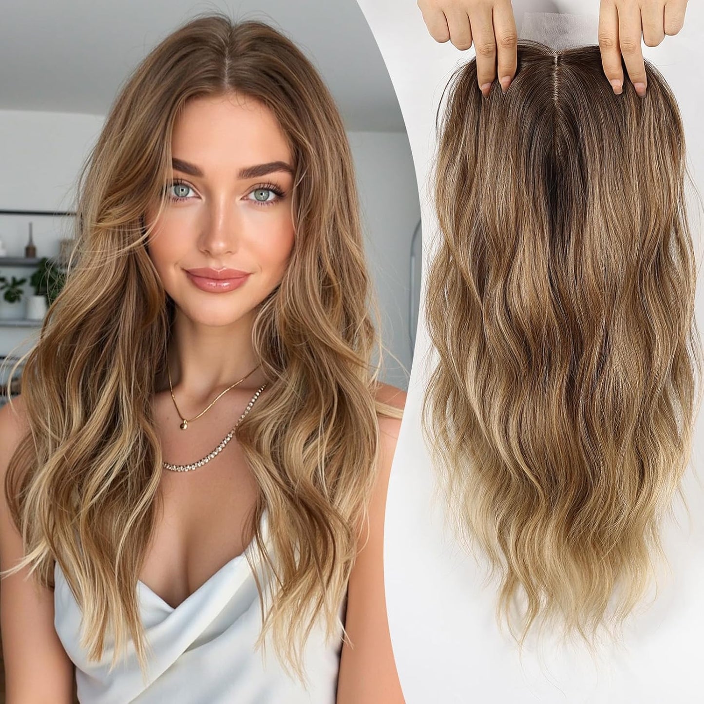 💖 Final Hours –🌷2026 New Lightweight & Breathable Wavy Hair Topper